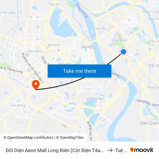 Đối Diện Aeon Mall Long Biên (Cột Điện T4a/2a-B Đường Cổ Linh) to Tuệ Tĩnh map
