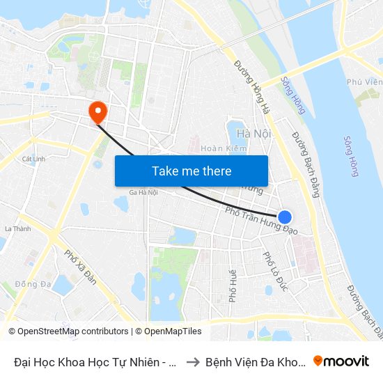 Đại Học Khoa Học Tự Nhiên - 19 Lê Thánh Tông to Bệnh Viện Đa Khoa Xanh Pôn map