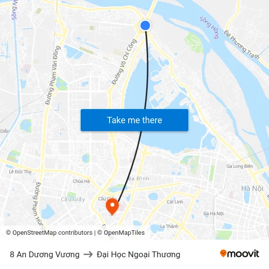 8 An Dương Vương to Đại Học Ngoại Thương map