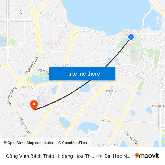 Công Viên Bách Thảo - Hoàng Hoa Thám (Đd Trường Thcs Chu Văn An) to Đại Học Ngoại Thương map