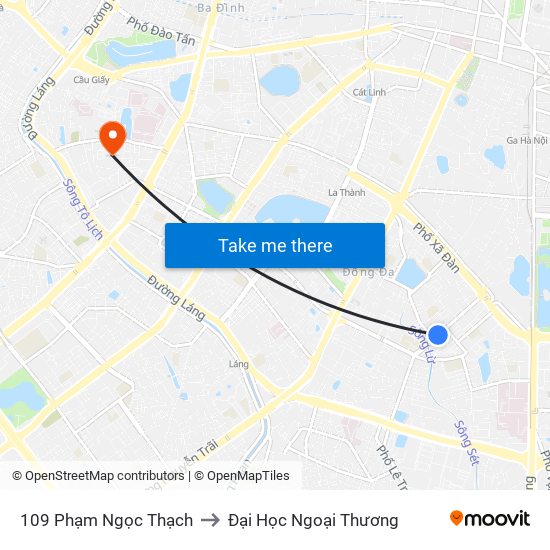 109 Phạm Ngọc Thạch to Đại Học Ngoại Thương map