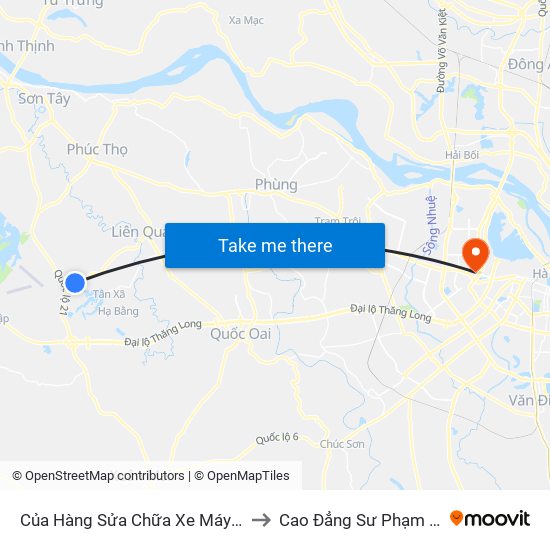 Của Hàng Sửa Chữa Xe Máy Duẩn An to Cao Đẳng Sư Phạm Hà Nội map