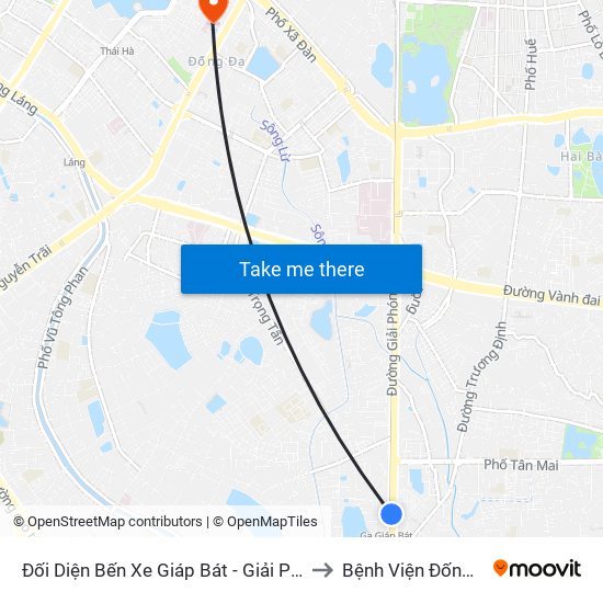 Đối Diện Bến Xe Giáp Bát - Giải Phóng to Bệnh Viện Đống Đa map