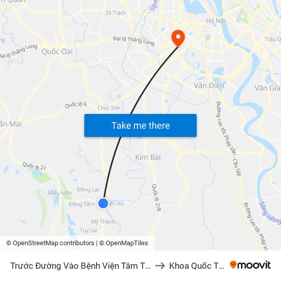 Trước Đường Vào Bệnh Viện Tâm Thần Huyện Mỹ Đức Khoảng 50m to Khoa Quốc Tế Đh Quôc Gia map