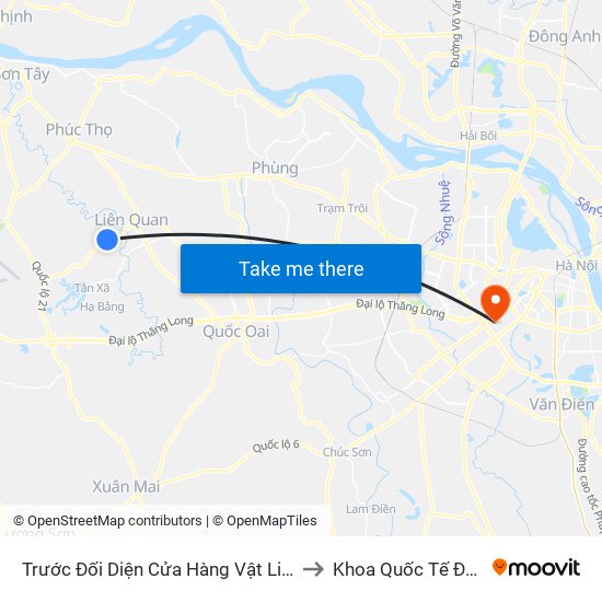 Trước Đối Diện Cửa Hàng Vật Liệu Đá Granit 20m to Khoa Quốc Tế Đh Quôc Gia map