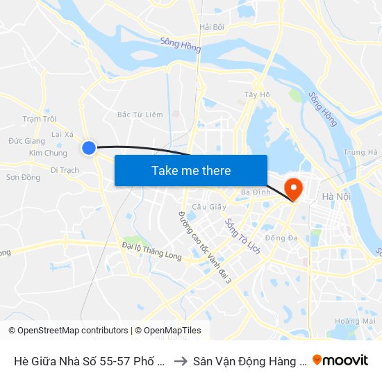 Hè Giữa Nhà Số 55-57 Phố Nhổn to Sân Vận Động Hàng Đẫy map