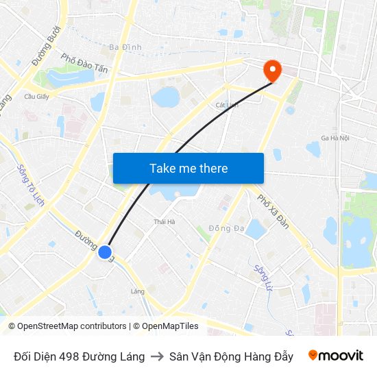 Đối Diện 498 Đường Láng to Sân Vận Động Hàng Đẫy map