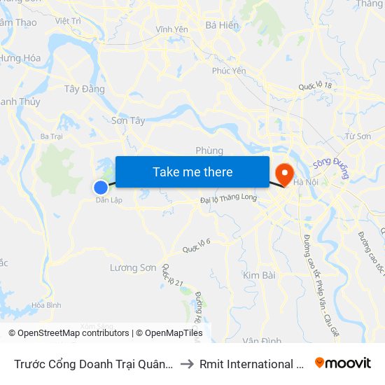 Trước Cổng Doanh Trại Quân Đội Nhân Dân Việt Nam 10m, Đt87 to Rmit International University Hanoi Campus map