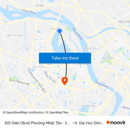 Đối Diện Ubnd Phường Nhật Tân - 399 Âu Cơ to Đại Học Đông Đô map