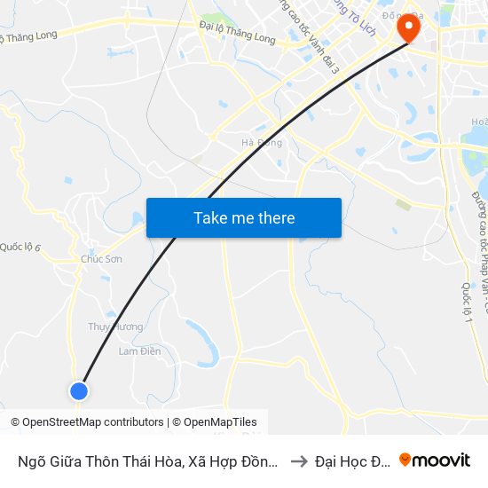 Ngõ Giữa Thôn Thái Hòa, Xã Hợp Đồng, Chương Mỹ, Tl 419 to Đại Học Đông Đô map