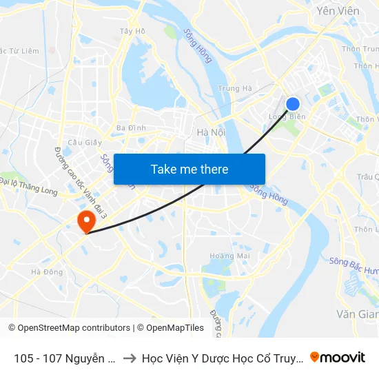 105 - 107 Nguyễn Văn Linh to Học Viện Y Dược Học Cổ Truyền Việt Nam map