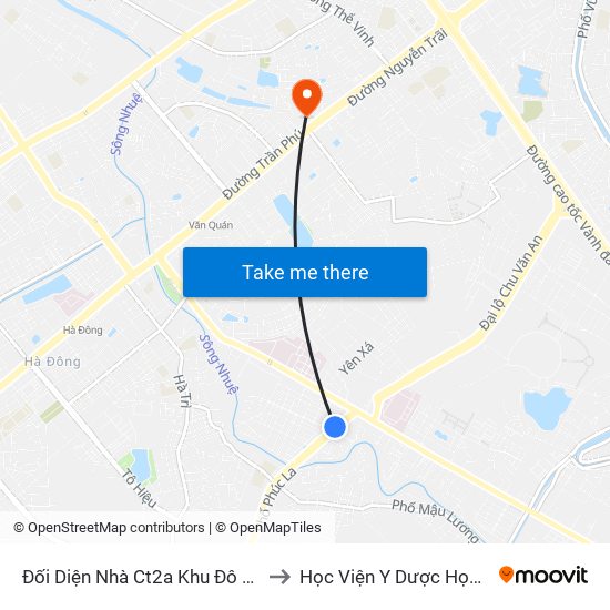 Đối Diện Nhà Ct2a Khu Đô Thị Xa La - Đường Phúc La to Học Viện Y Dược Học Cổ Truyền Việt Nam map