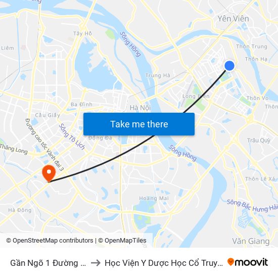 Gần Ngõ 1 Đường Phúc Lợi to Học Viện Y Dược Học Cổ Truyền Việt Nam map