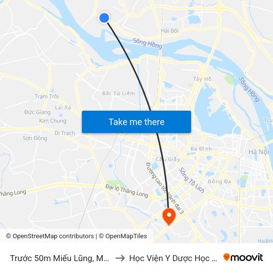 Trước 50m Miếu Lũng, Mạch Lũng Xã Đại Mạch to Học Viện Y Dược Học Cổ Truyền Việt Nam map