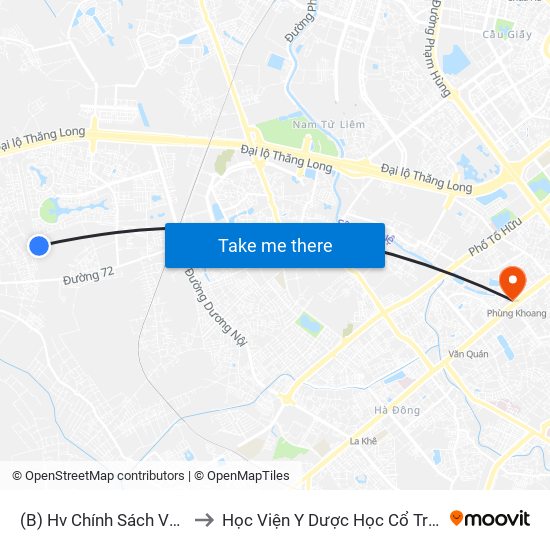 (B) Hv Chính Sách Và Phát Triển to Học Viện Y Dược Học Cổ Truyền Việt Nam map