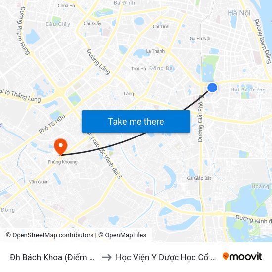 Đh Bách Khoa (Điểm Cuối Tuyến 31) to Học Viện Y Dược Học Cổ Truyền Việt Nam map