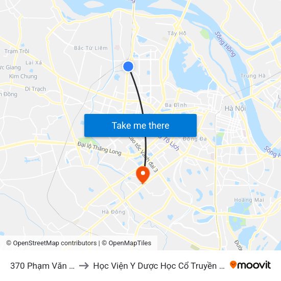 370 Phạm Văn Đồng to Học Viện Y Dược Học Cổ Truyền Việt Nam map