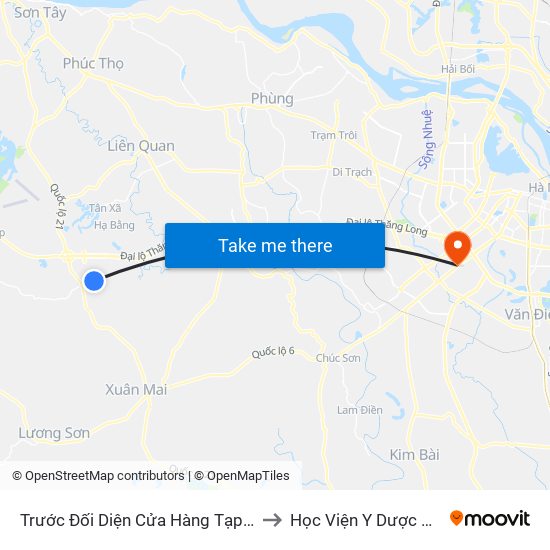 Trước Đối Diện Cửa Hàng Tạp Hóa Phương Tài - Thôn 7 - Phú Cát to Học Viện Y Dược Học Cổ Truyền Việt Nam map