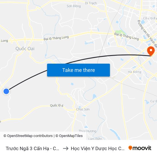 Trước Ngã 3 Cấn Hạ - Cấn Hữu - Quốc Oai to Học Viện Y Dược Học Cổ Truyền Việt Nam map