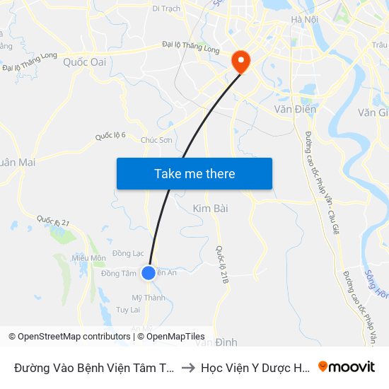 Đường Vào Bệnh Viện Tâm Thần Huyện Mỹ Đức Khoảng 50m to Học Viện Y Dược Học Cổ Truyền Việt Nam map