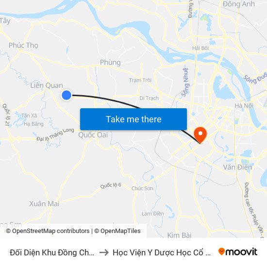 Đối Diện Khu Đồng Cháy Hưng Ngải to Học Viện Y Dược Học Cổ Truyền Việt Nam map