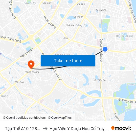 Tập Thể A10 128c Đại La to Học Viện Y Dược Học Cổ Truyền Việt Nam map