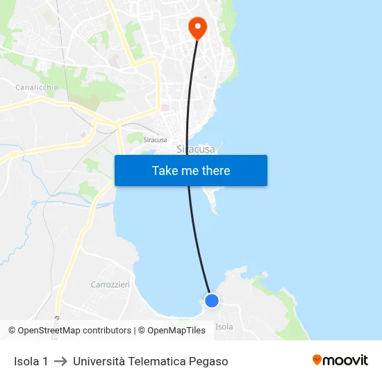Island 1 to Pegaso Telematic University map