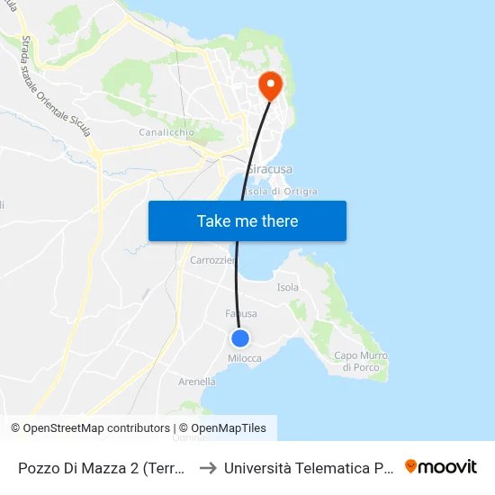 Pozzo Di Mazza 2 (Terrauzza) to Pegaso Telematic University map