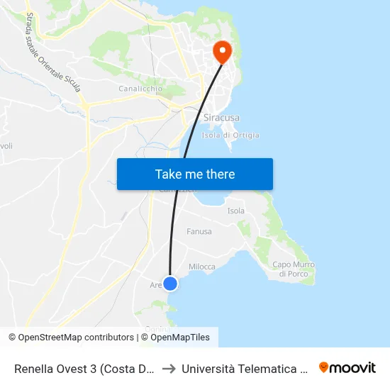 Renella West 3 (Costa Del Sole) to Pegaso Telematic University map