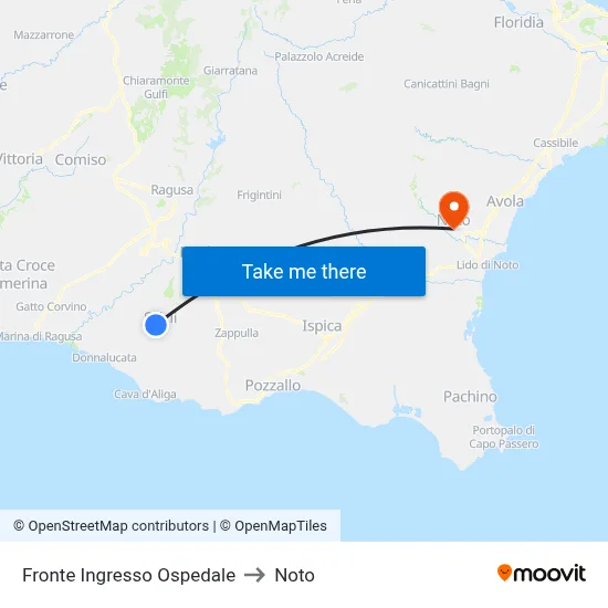 Hospital Entrance Opposite to Noto map