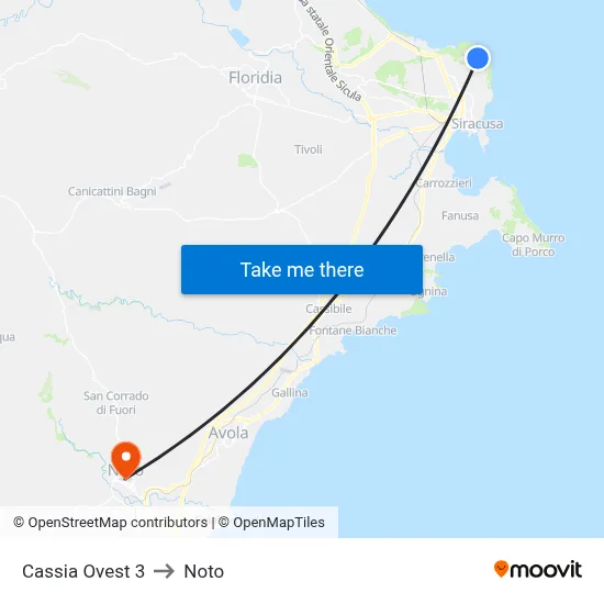 West Cassia 3 to Noto map