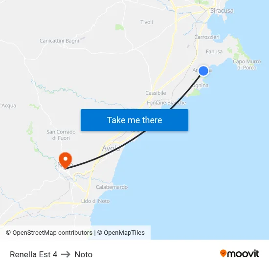 Renella East 4 to Noto map