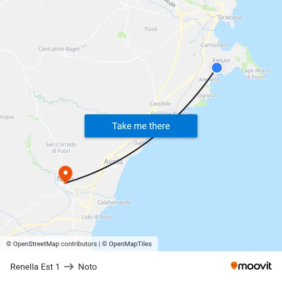 Renella East 1 to Noto map
