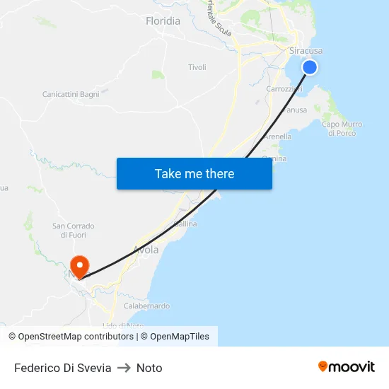 Frederick II of Swabia to Noto map