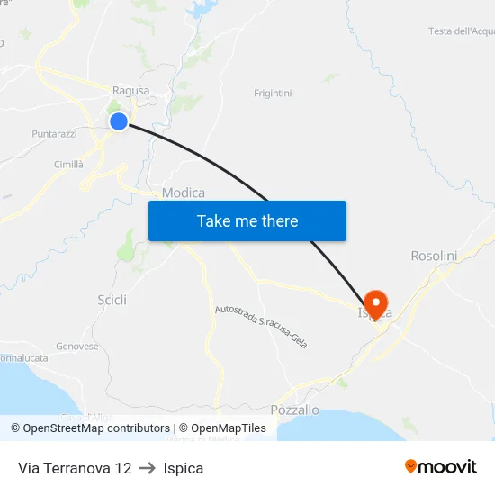 Via Terranova 12 to Ispica map
