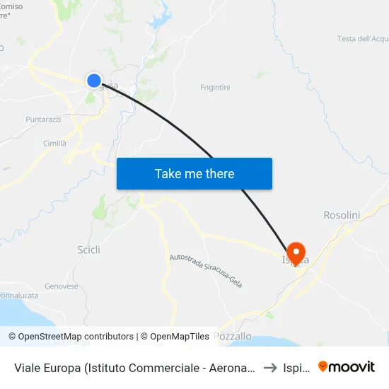 Viale Europa (Istituto Commerciale - Aeronautico) to Ispica map