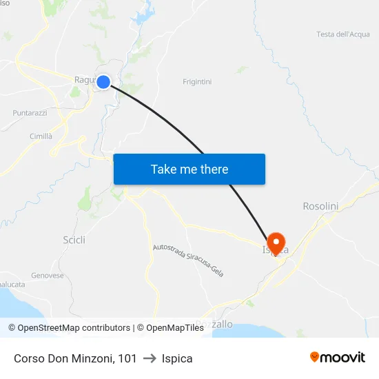 Corso Don Minzoni, 101 to Ispica map