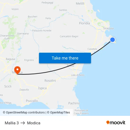 Mallia 3 to Modica map