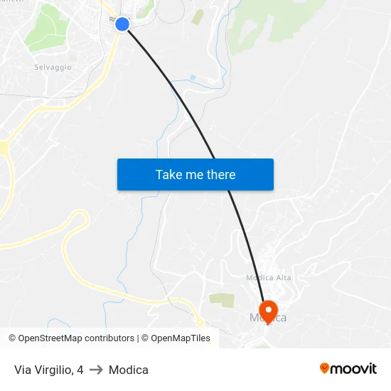 Via Virgilio, 4 to Modica map