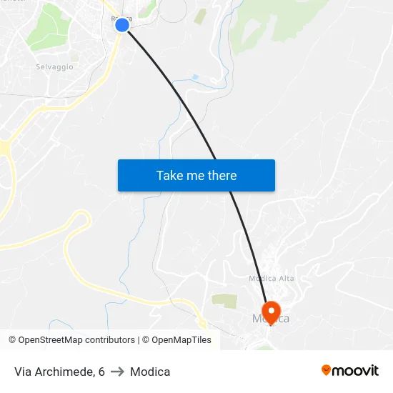 Via Archimede, 6 to Modica map