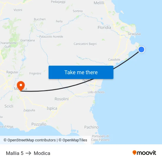 Mallia 5 to Modica map