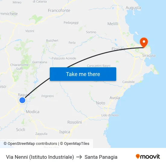 Via Nenni (Istituto Industriale) to Santa Panagia map