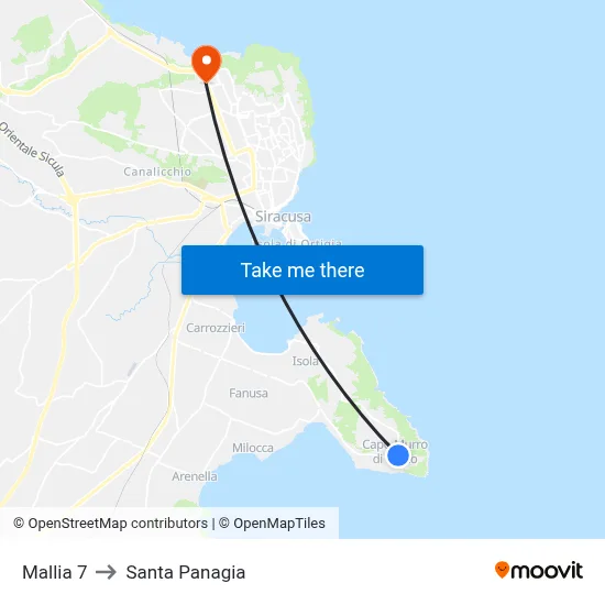 Mallia 7 to Santa Panagia map