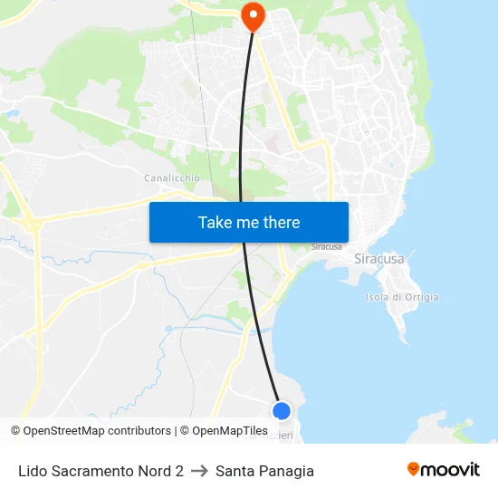 Sacramento Beach North 2 to Santa Panagia map