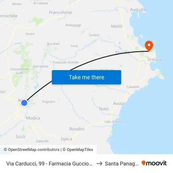Via Carducci, 99 - Farmacia Guccione to Santa Panagia map