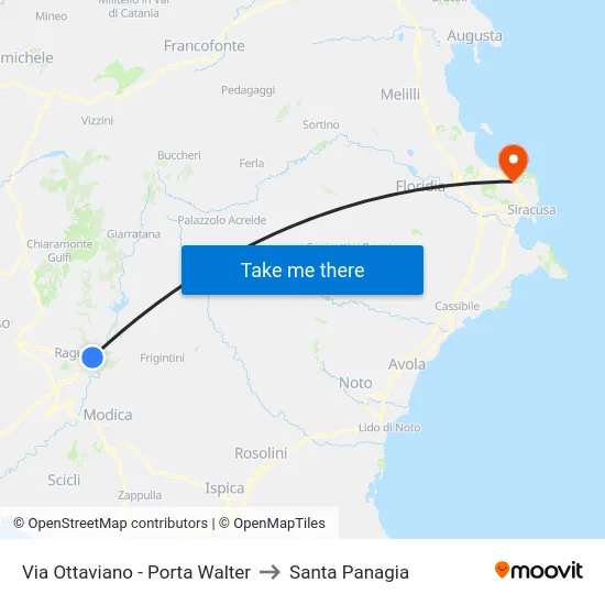 Via Ottaviano - Porta Walter to Santa Panagia map