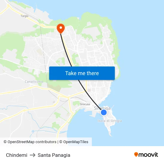 Chindemi to Santa Panagia map