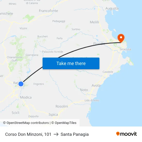 Corso Don Minzoni, 101 to Santa Panagia map