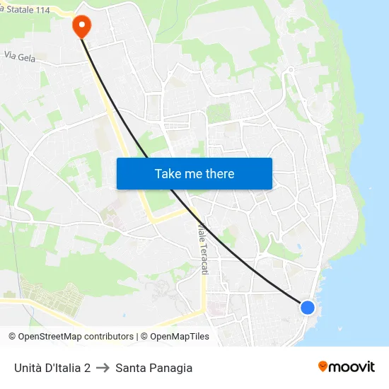 Unity of Italy 2 to Santa Panagia map