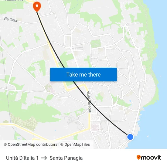 Unity of Italy 1 to Santa Panagia map
